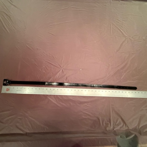 NWOT Teri Jon Red/Black Asymmetrical Midi Dress w/ Leather Belt 12/Large $698 - Picture 11 of 14